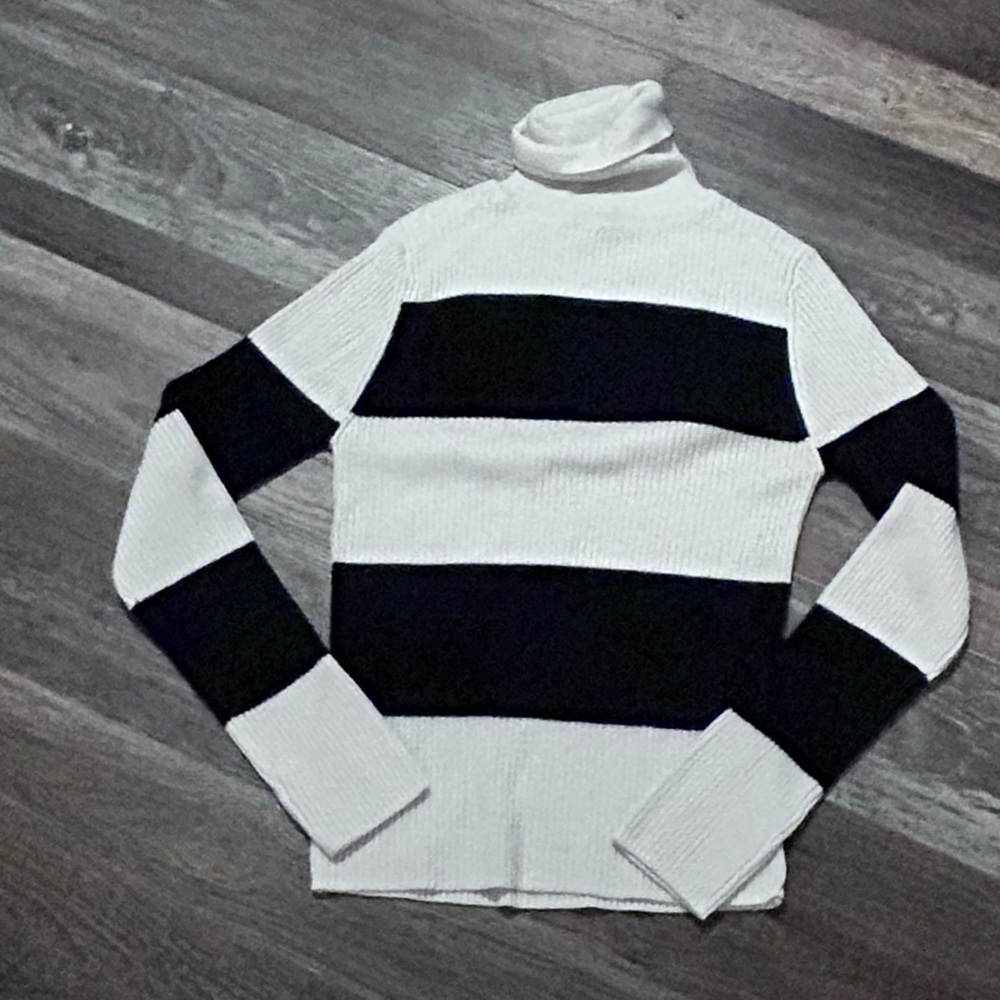 50%offw❤️ Zara Striped Turtleneck Sweater Large girls kids 138